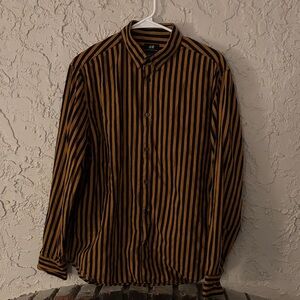 H&M Striped Button-Up Shirt